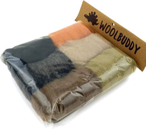 Woolbuddy - Corriedale Wool Fiber Sampler – Natural Roving - Brown - The Merri Artist - merriartist.com