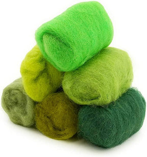 Woolbuddy - Corriedale Wool Fiber Sampler – Natural Roving for Spinning - Green - The Merri Artist - merriartist.com