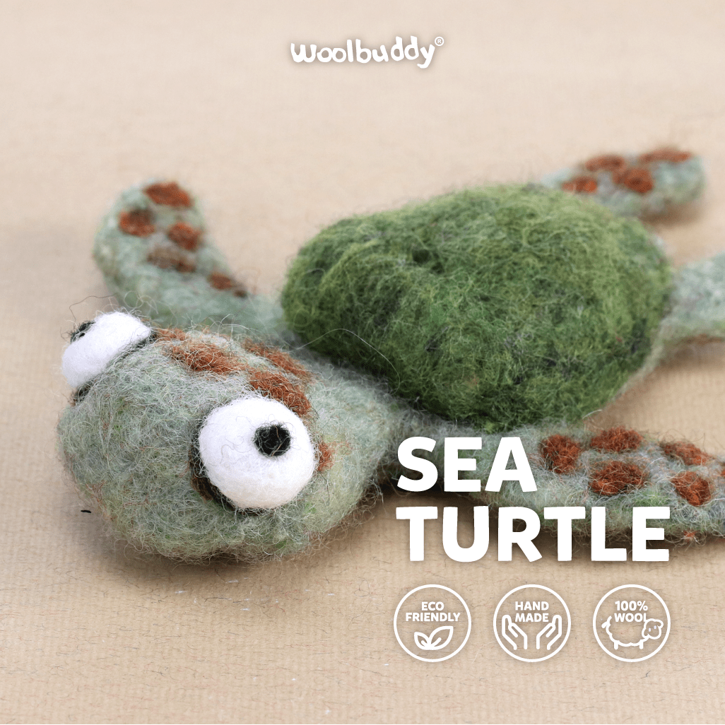 Woolbuddy - DIY Needle Felting Kit - Sea Turtle - The Merri Artist - merriartist.com