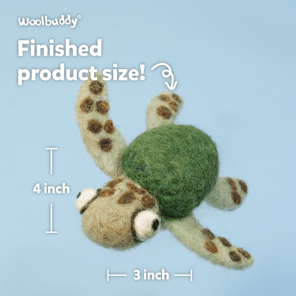 Woolbuddy - DIY Needle Felting Kit - Sea Turtle - The Merri Artist - merriartist.com