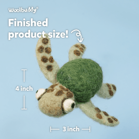 Woolbuddy - DIY Needle Felting Kit - Sea Turtle - The Merri Artist - merriartist.com
