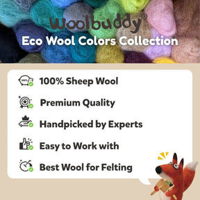 Woolbuddy - Eco Wool Fiber Collection Kit – 60 Colors - The Merri Artist - merriartist.com