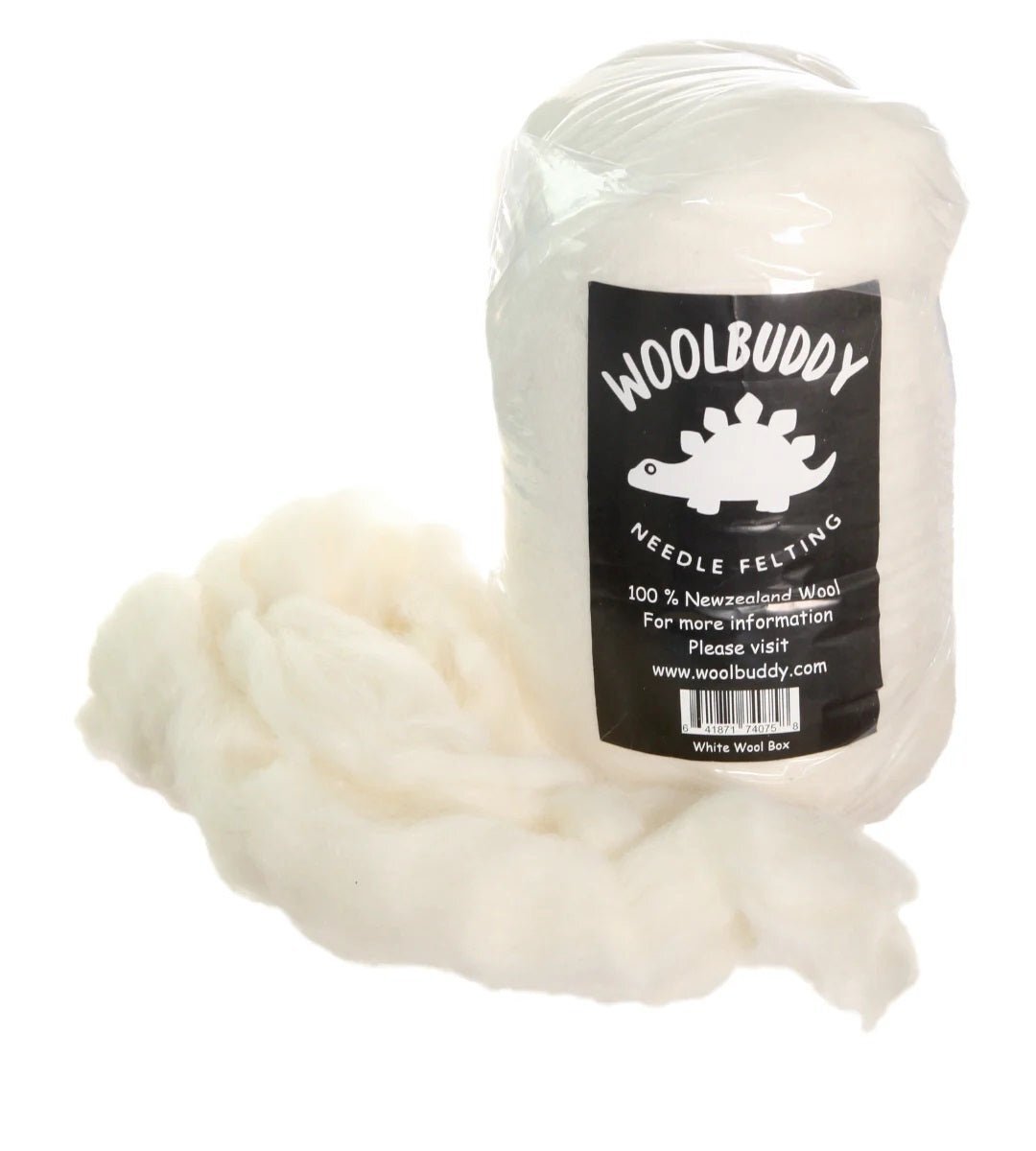 Woolbuddy White Core Wool Roving for Needle Felting 1 lb - The Merri Artist - merriartist.com