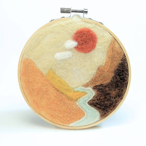 Woolbuddy - Wool Painting Kit: Amber Valley Landscape - The Merri Artist - merriartist.com
