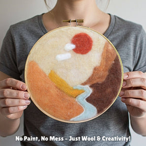 Woolbuddy - Wool Painting Kit: Amber Valley Landscape - The Merri Artist - merriartist.com