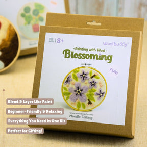 Woolbuddy - Wool Painting Kit: Blossoming Flower - The Merri Artist - merriartist.com