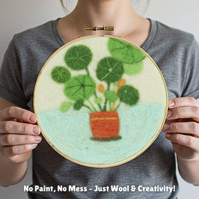 Woolbuddy - Wool Painting Kit: Potted Serenity Plant - The Merri Artist - merriartist.com