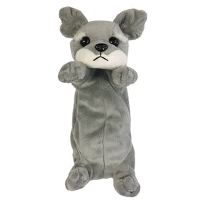 Wrapables.com - Wrapables Cute Puppy Pouch Plush Pencil Case - Schnauzer - The Merri Artist - merriartist.com
