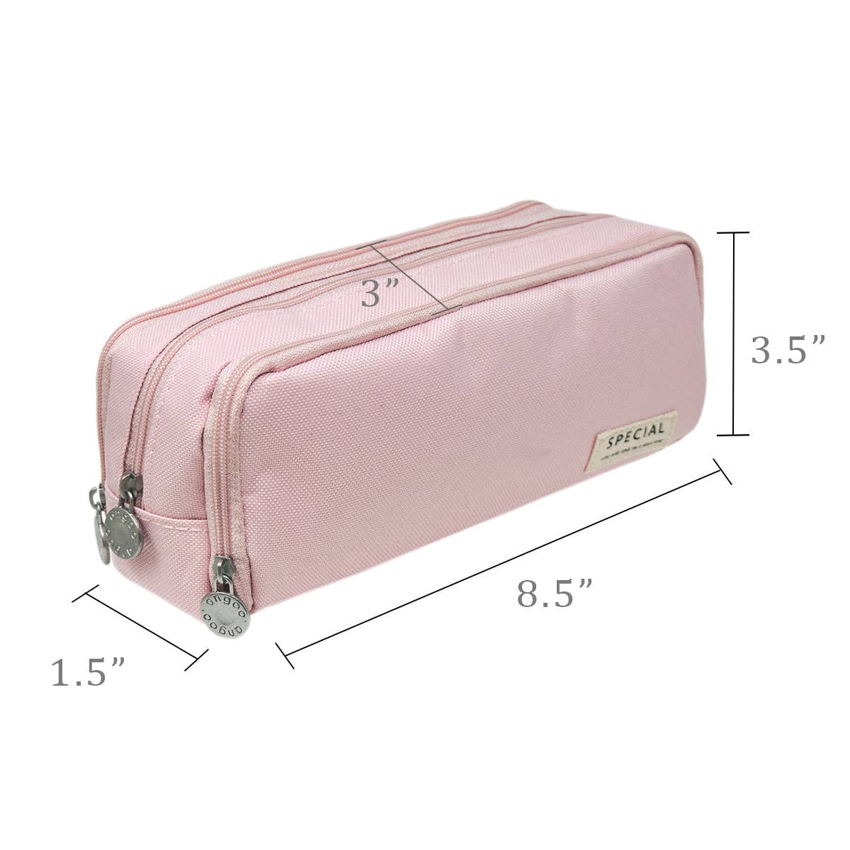 Wrapables.com - Wrapables Large Capacity Pencil Case, 3 Compartment Pouch - Macarons - The Merri Artist - merriartist.com