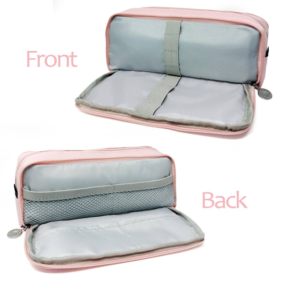 Wrapables.com - Wrapables Large Capacity Pencil Case, 3 Compartment Pouch - Macarons - The Merri Artist - merriartist.com