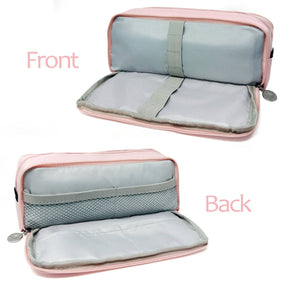 Wrapables.com - Wrapables Large Capacity Pencil Case, 3 Compartment Pouch - Macarons - The Merri Artist - merriartist.com