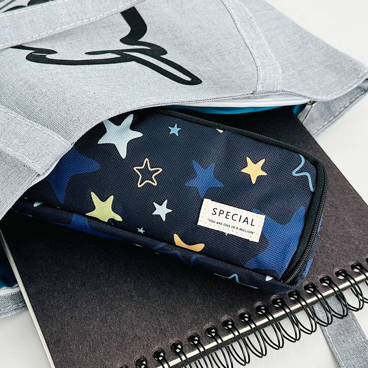 Wrapables.com - Wrapables Large Capacity Pencil Case, 3 Compartment Pouch - Macarons - The Merri Artist - merriartist.com