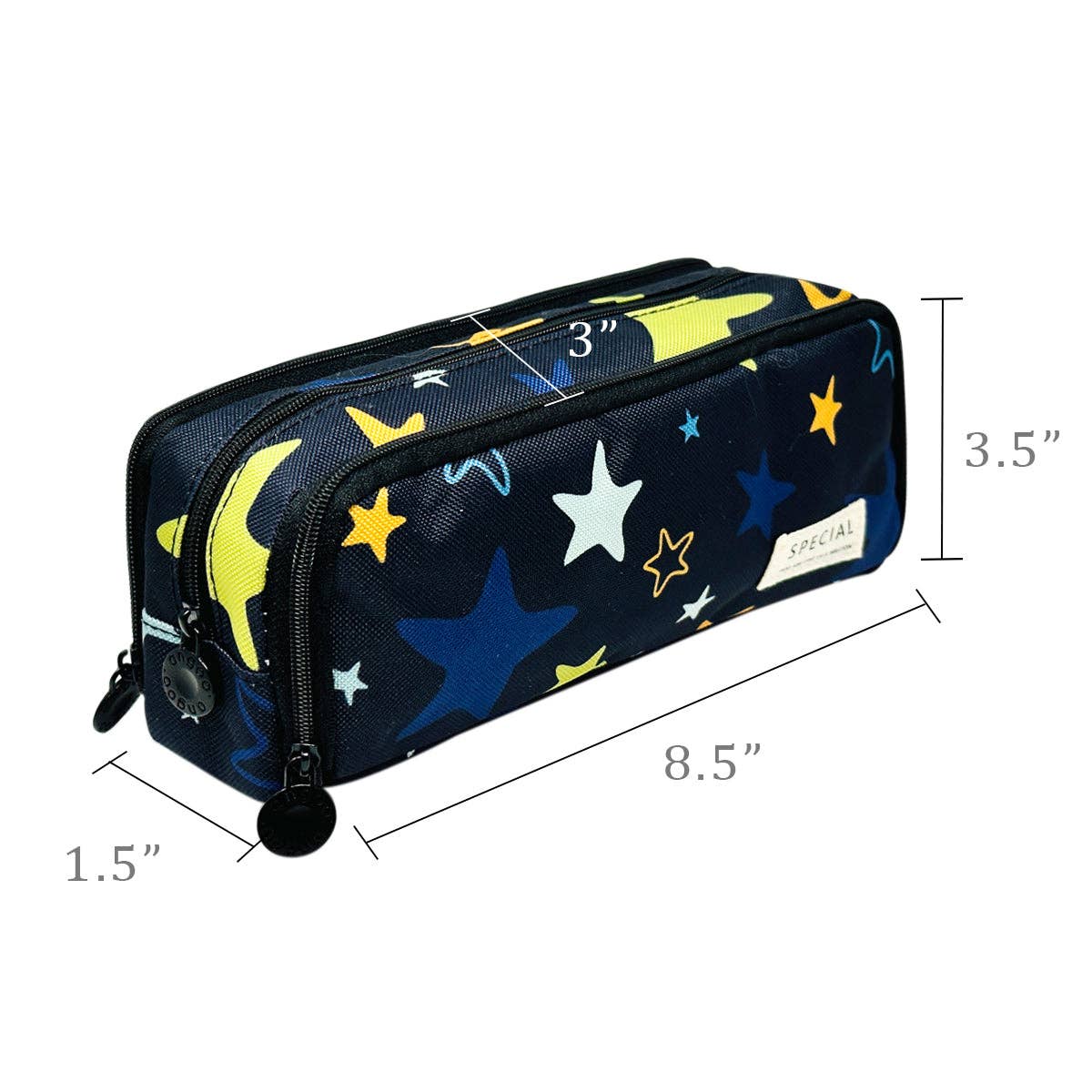 Wrapables.com - Wrapables Large Capacity Pencil Case, 3 Compartment Pouch - Macarons - The Merri Artist - merriartist.com