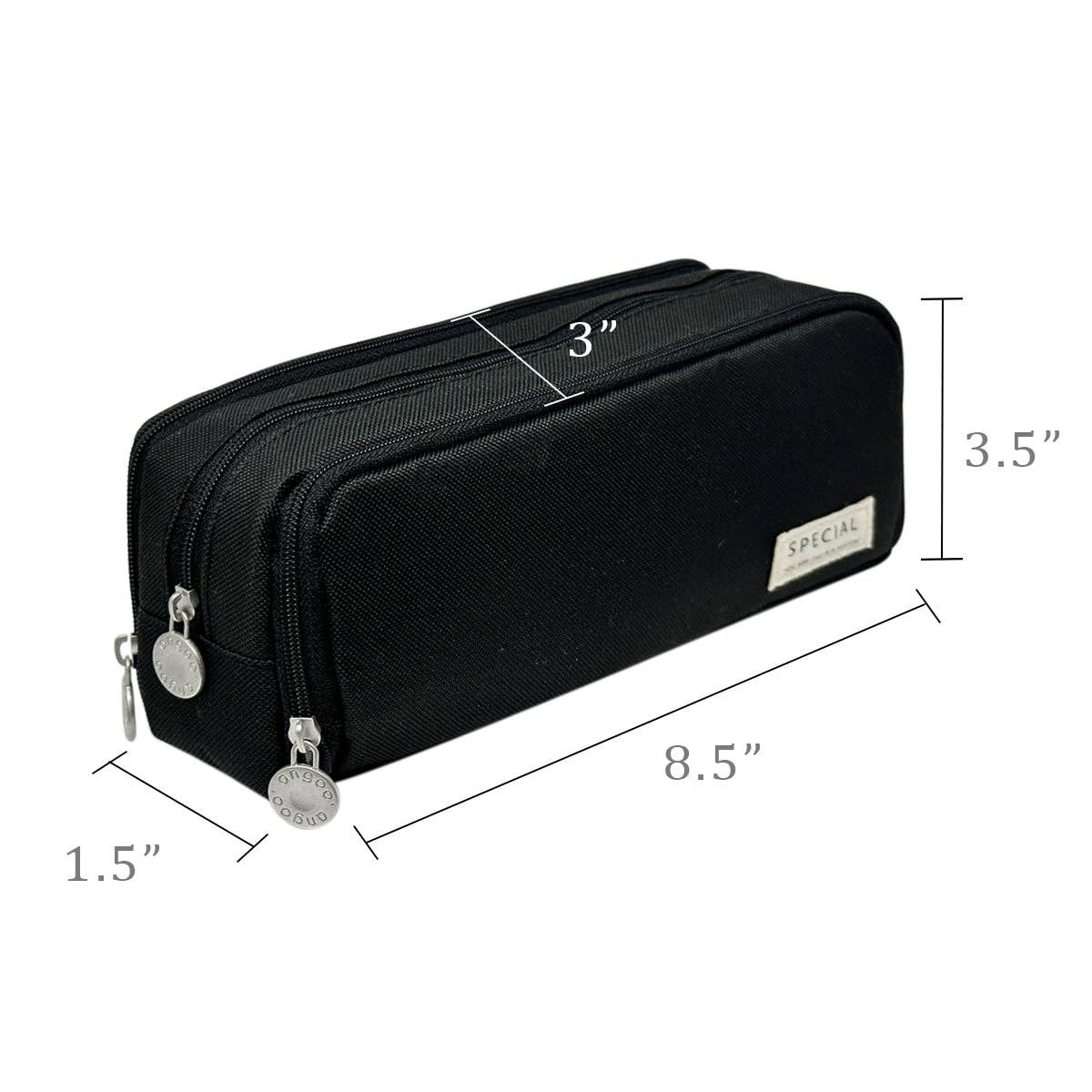Wrapables.com - Wrapables Large Capacity Pencil Case, 3 Compartment Pouch - Macarons - The Merri Artist - merriartist.com
