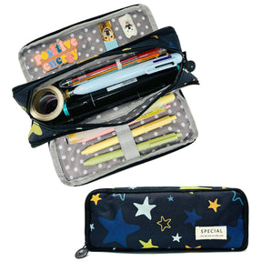 Wrapables.com - Wrapables Large Capacity Pencil Case, 3 Compartment Pouch - Macarons - The Merri Artist - merriartist.com