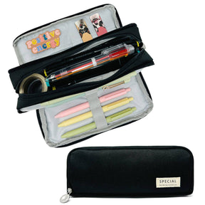 Wrapables.com - Wrapables Large Capacity Pencil Case, 3 Compartment Pouch - Macarons - The Merri Artist - merriartist.com
