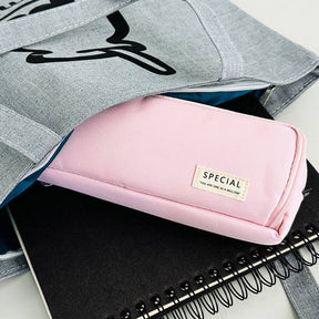 Wrapables.com - Wrapables Large Capacity Pencil Case, 3 Compartment Pouch - Macarons - The Merri Artist - merriartist.com