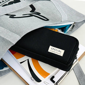 Wrapables.com - Wrapables Large Capacity Pencil Case, 3 Compartment Pouch - Macarons - The Merri Artist - merriartist.com