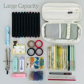 Wrapables.com - Wrapables Large Capacity Pencil Case Expandable Pencil Pouch - Lavender - The Merri Artist - merriartist.com