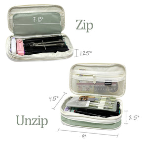 Wrapables.com - Wrapables Large Capacity Pencil Case Expandable Pencil Pouch - Lavender - The Merri Artist - merriartist.com
