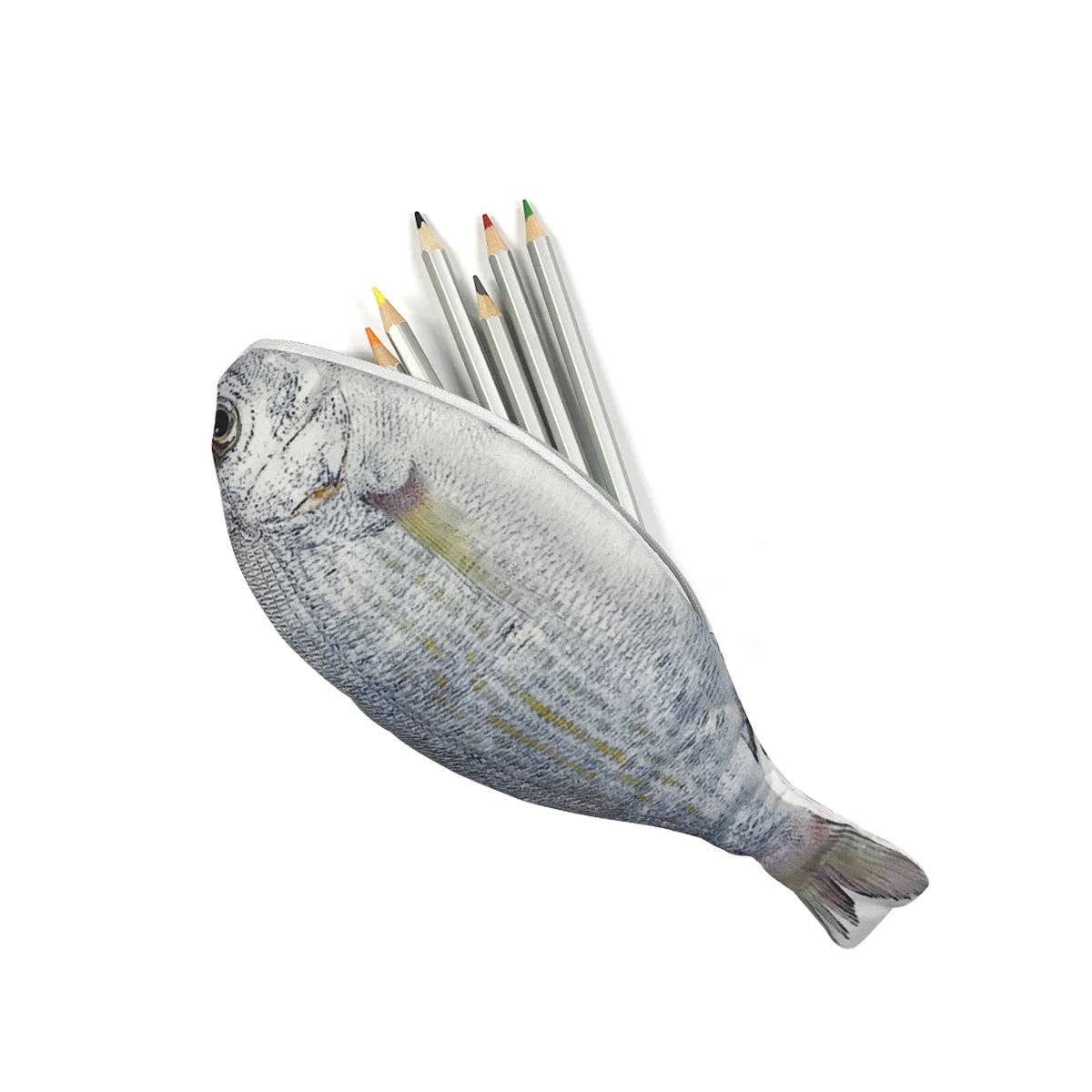 Wrapables.com - Wrapables Novelty Fish Style Pencil Case - Yellow - The Merri Artist - merriartist.com