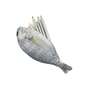 Wrapables.com - Wrapables Novelty Fish Style Pencil Case - Yellow - The Merri Artist - merriartist.com