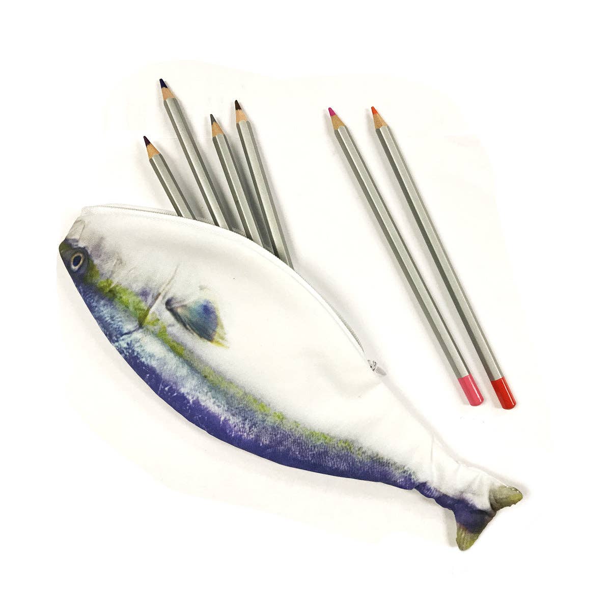 Wrapables.com - Wrapables Novelty Fish Style Pencil Case - Yellow - The Merri Artist - merriartist.com