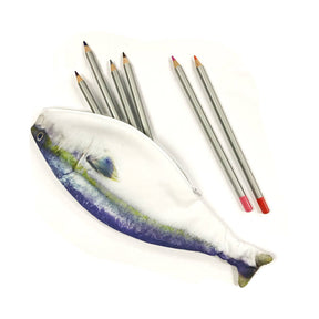 Wrapables.com - Wrapables Novelty Fish Style Pencil Case - Yellow - The Merri Artist - merriartist.com
