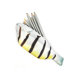 Wrapables.com - Wrapables Novelty Fish Style Pencil Case - Yellow - The Merri Artist - merriartist.com