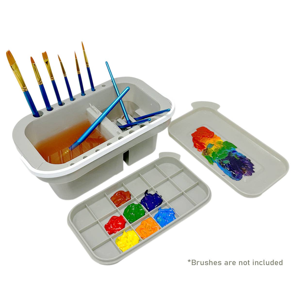 Wrapables.com - Wrapables Paint Brush Cleaner, Artist Paint Brush Holder - The Merri Artist - merriartist.com