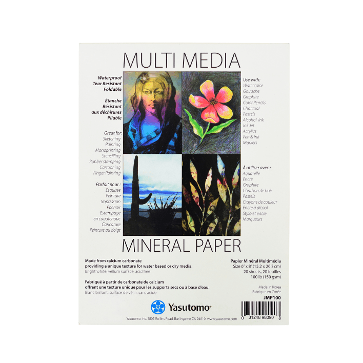 Yasutomo Mineral Paper Pad - 20 sheets - 6x8 inch - The Merri Artist - merriartist.com