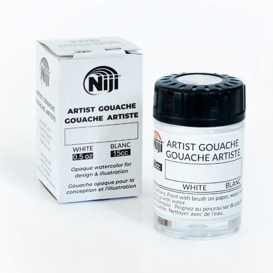 Yasutomo Niji Artist Gouache White - The Merri Artist - merriartist.com