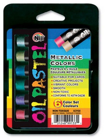 Yasutomo Niji Oil Pastel Set - 6 Metallic Colors - The Merri Artist - merriartist.com