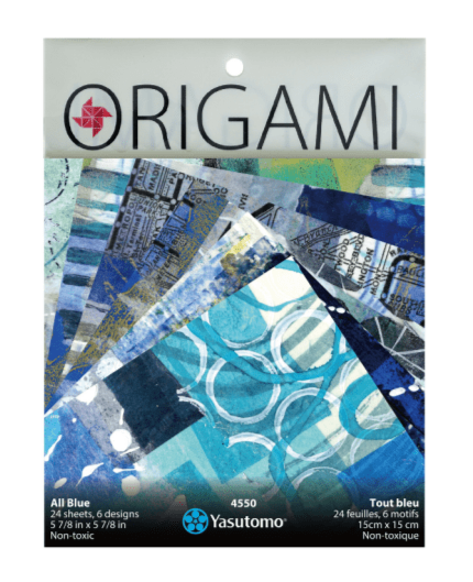 Yasutomo Origami Collage All Blue 6 Patterns 24 Sheets - The Merri Artist - merriartist.com