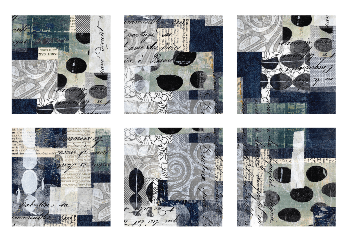 Yasutomo Origami Collage Black & White 6 Patterns 24 Sheets - The Merri Artist - merriartist.com
