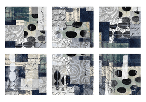 Yasutomo Origami Collage Black & White 6 Patterns 24 Sheets - The Merri Artist - merriartist.com