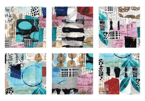 Yasutomo Origami Collage Composition 6 Patterns 24 Sheets - The Merri Artist - merriartist.com