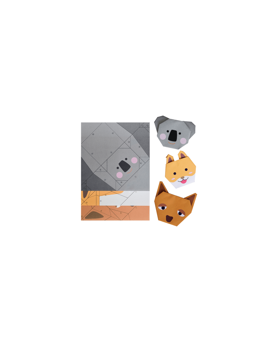 Yasutomo Origami Finger Puppets 3 Australian Animals 12 Sheets - The Merri Artist - merriartist.com