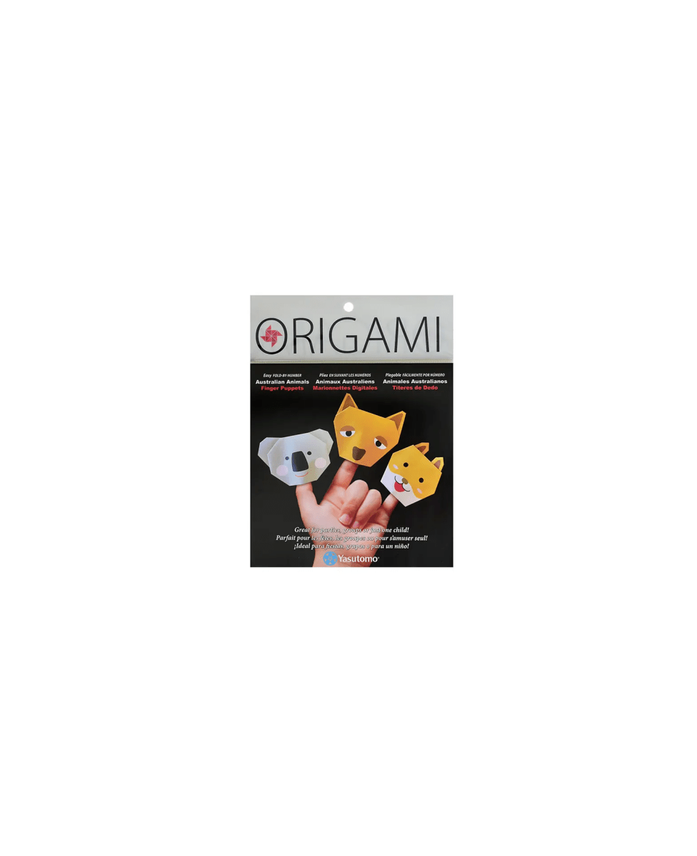 Yasutomo Origami Finger Puppets 3 Australian Animals 12 Sheets - The Merri Artist - merriartist.com