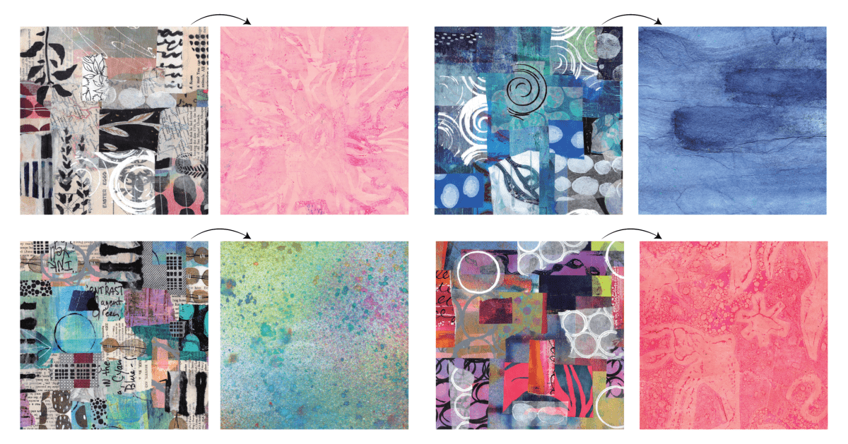 Yasutomo Origami Mixed Media Collage 4 Patterns Double Sided 24 Sheets - The Merri Artist - merriartist.com