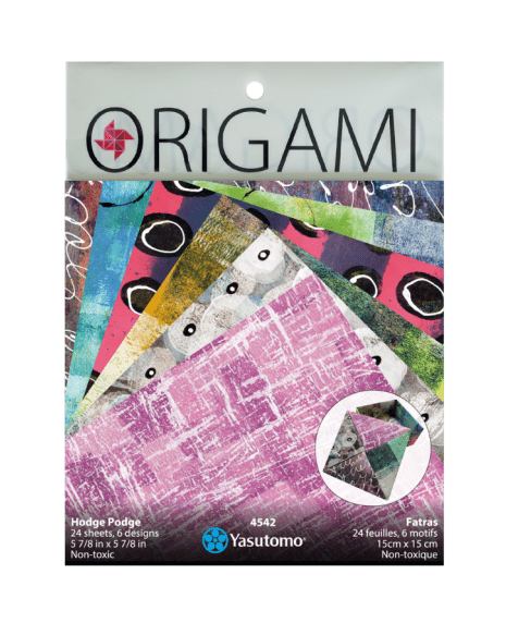 Yasutomo Origami Painted Paper Hodge Podge 6 Patterns 24 Sheets - The Merri Artist - merriartist.com