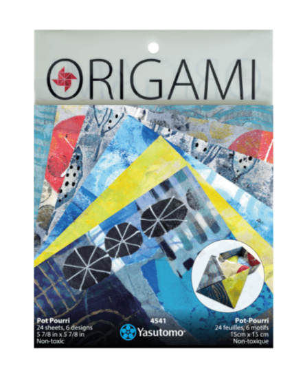 Yasutomo Origami Painted Paper Pot Pourri 6 Patterns 24 Sheets - The Merri Artist - merriartist.com