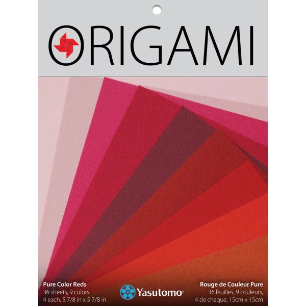 Yasutomo PURE Color Origami Paper - Pure Reds - 5 - 7/8 in x 5 - 7/8 in - 100 Sheets - The Merri Artist - merriartist.com