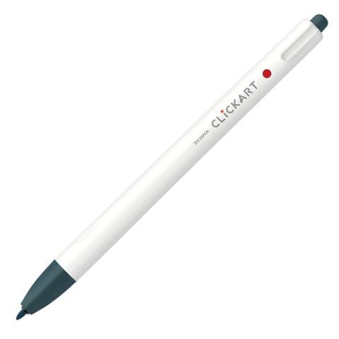 Zebra ClickArt Retractable Marker Pen .6mm Smoky Blue - The Merri Artist - merriartist.com