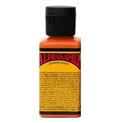 Alphanamel Lettering Enamel - 2.5 fl oz (147 ml) - Alpha Orange - merriartist.com