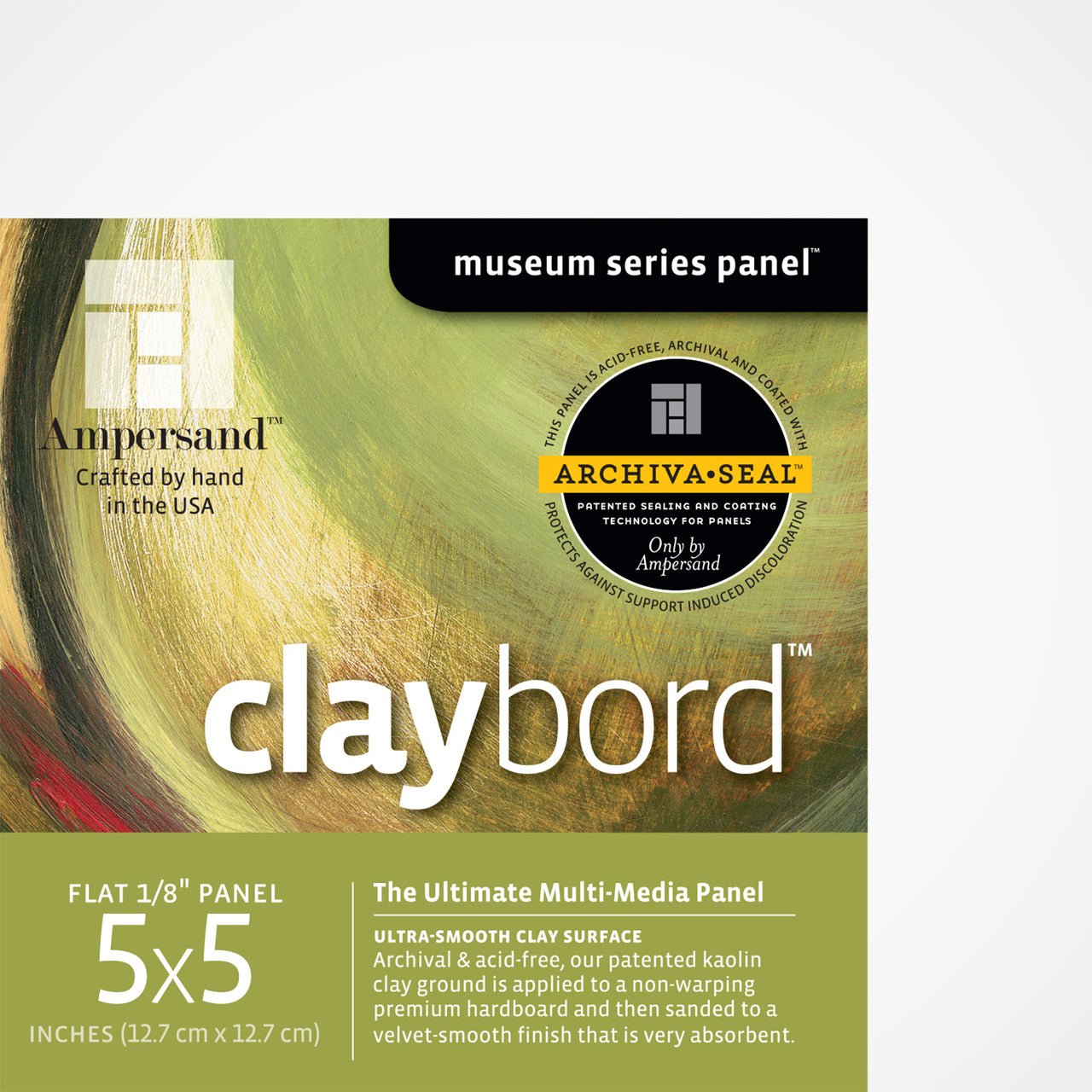 Ampersand Claybord 5x5 inch - 4 pack - merriartist.com