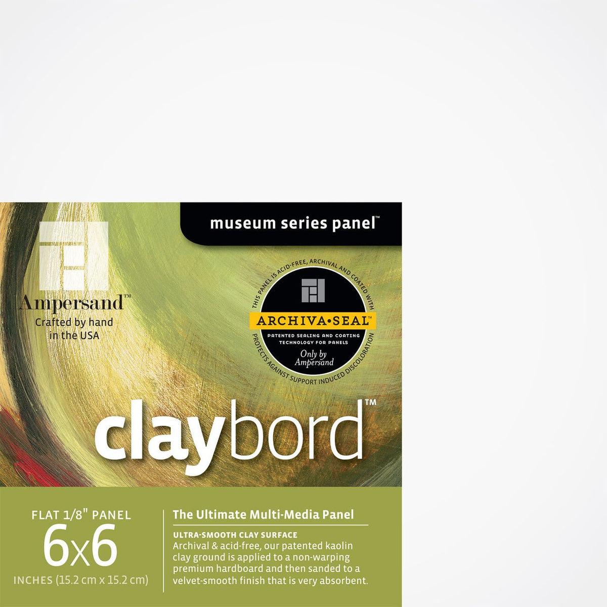 Ampersand Claybord 6x6 inch - 4 pack - merriartist.com