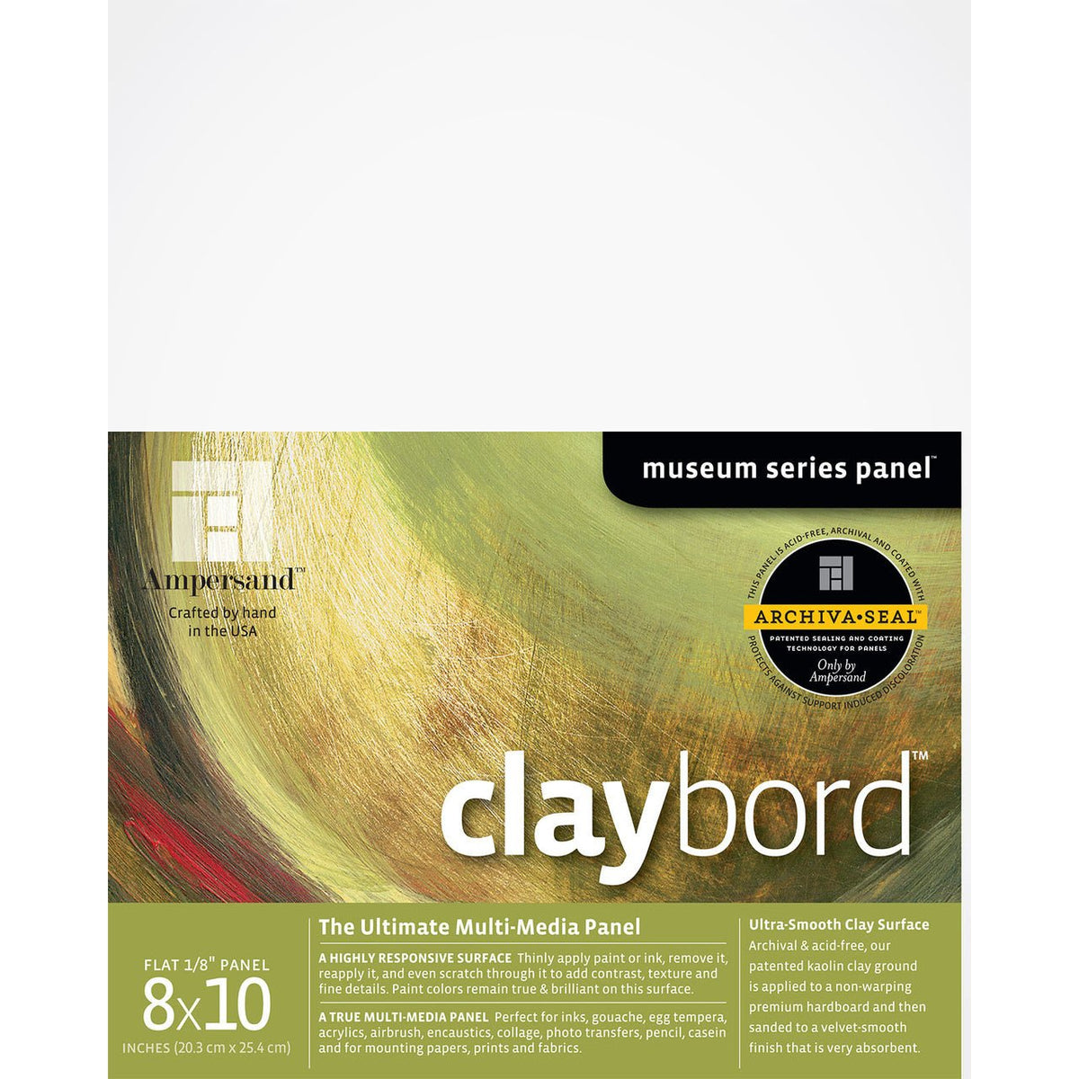 Ampersand Claybord 8x10 inch - merriartist.com
