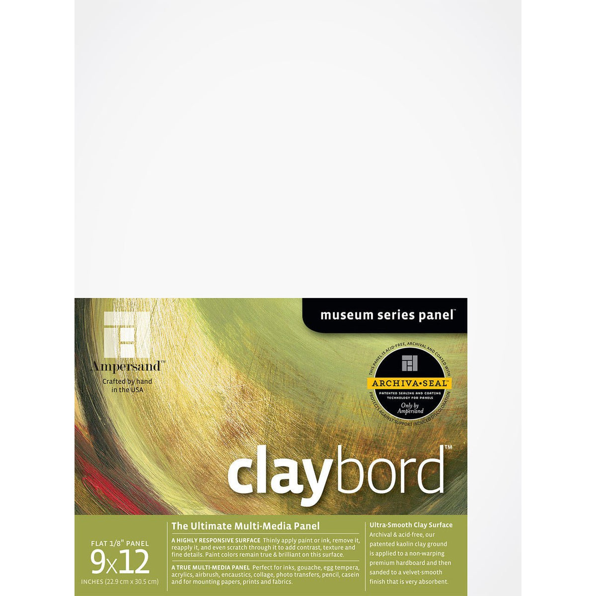 Ampersand Claybord 9x12 inch - merriartist.com