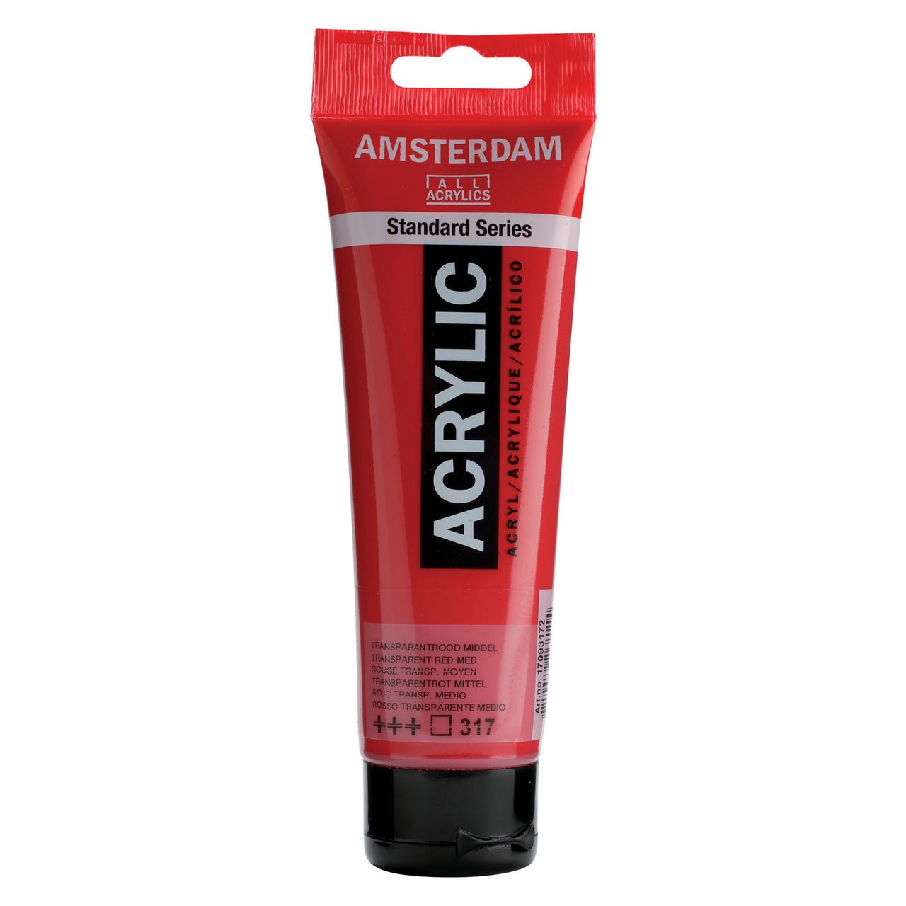 Amsterdam Standard Acrylic Paint 120ml Transparent Red Medium - merriartist.com